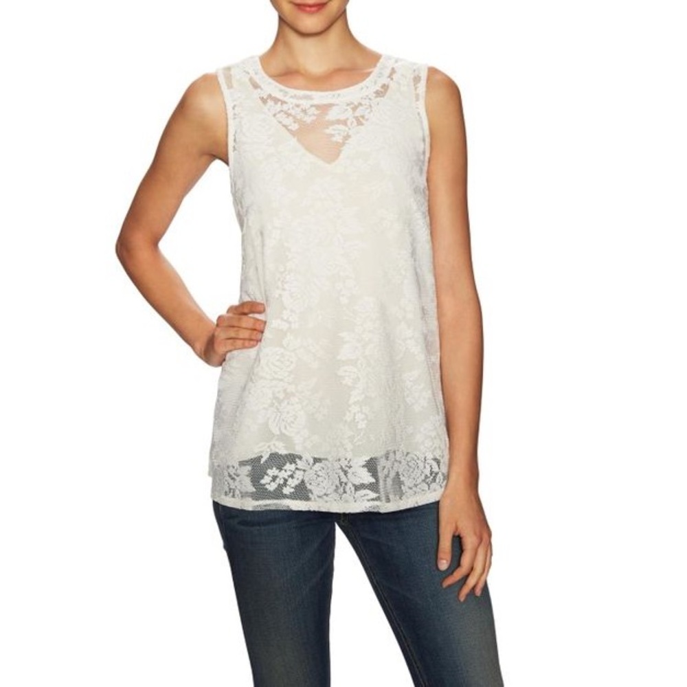 NWT BCBGeneration Lace Cut Out Top